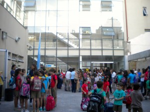 The courtyard at school!